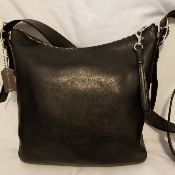Authentic Vintage Coach Black Legacy Slim Duffle Shoulderbag Crossbody - Picture 2 of 11